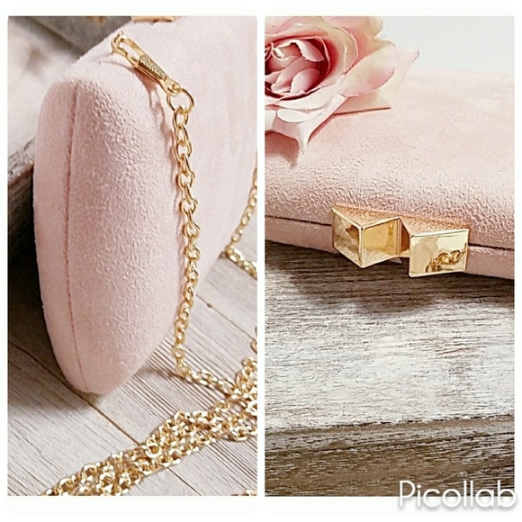 Pink Haley "Pink Sueded" Hard Case Clutch - Picture 3 of 5